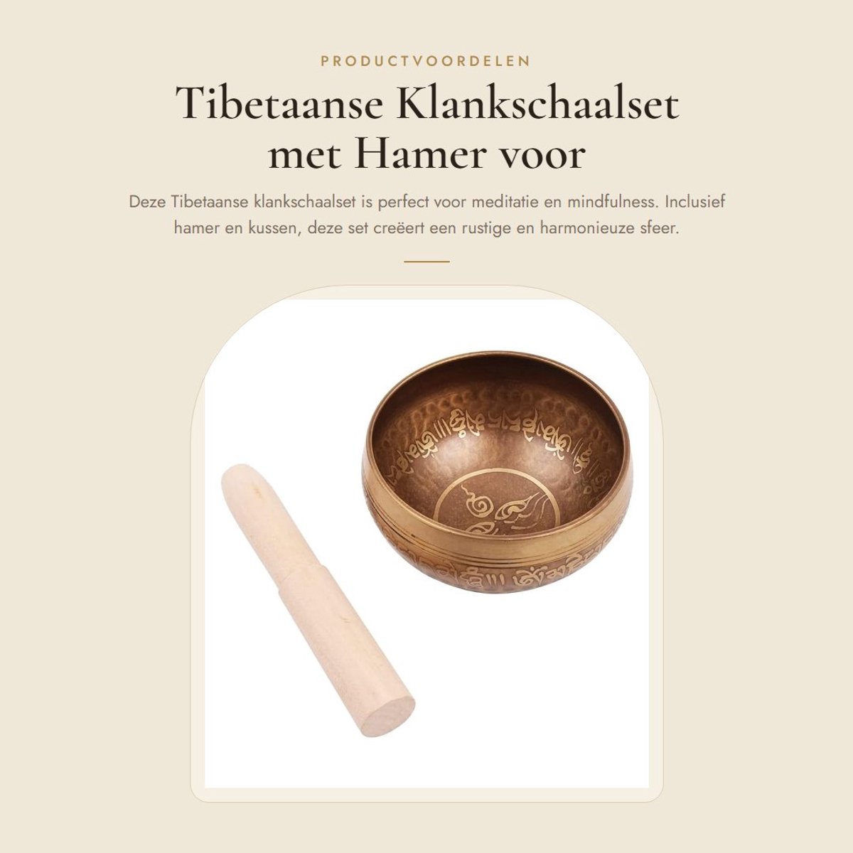 Dailygoods- Klankschaalset - Inclusief hamer/ondersteunend kussen - Diameter 9 cm - Meditatie/yoga - Compact en draagbaar - Hartverwarmend geluid - Meditatiekome