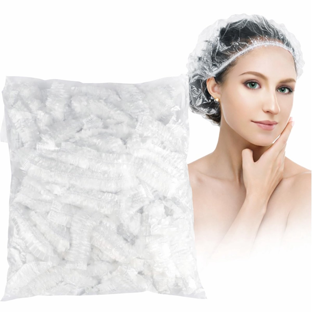 Dailygoods - Wegwerp-douchekoptelefoons - Douchekoptelefoon voor hotels - 50 stuks - Waterdichte kunststof - Geschikt voor spa en kapper - Praktisch v...