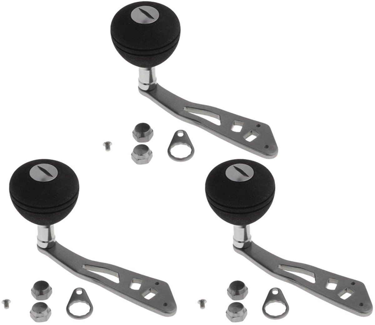 Dailygoods- Reelhandvat Duurzaam - Draaibare Knop - EVA Grip - Inklapbare Handgreep - Antislip - Lichtgewicht Metaal - Hengel