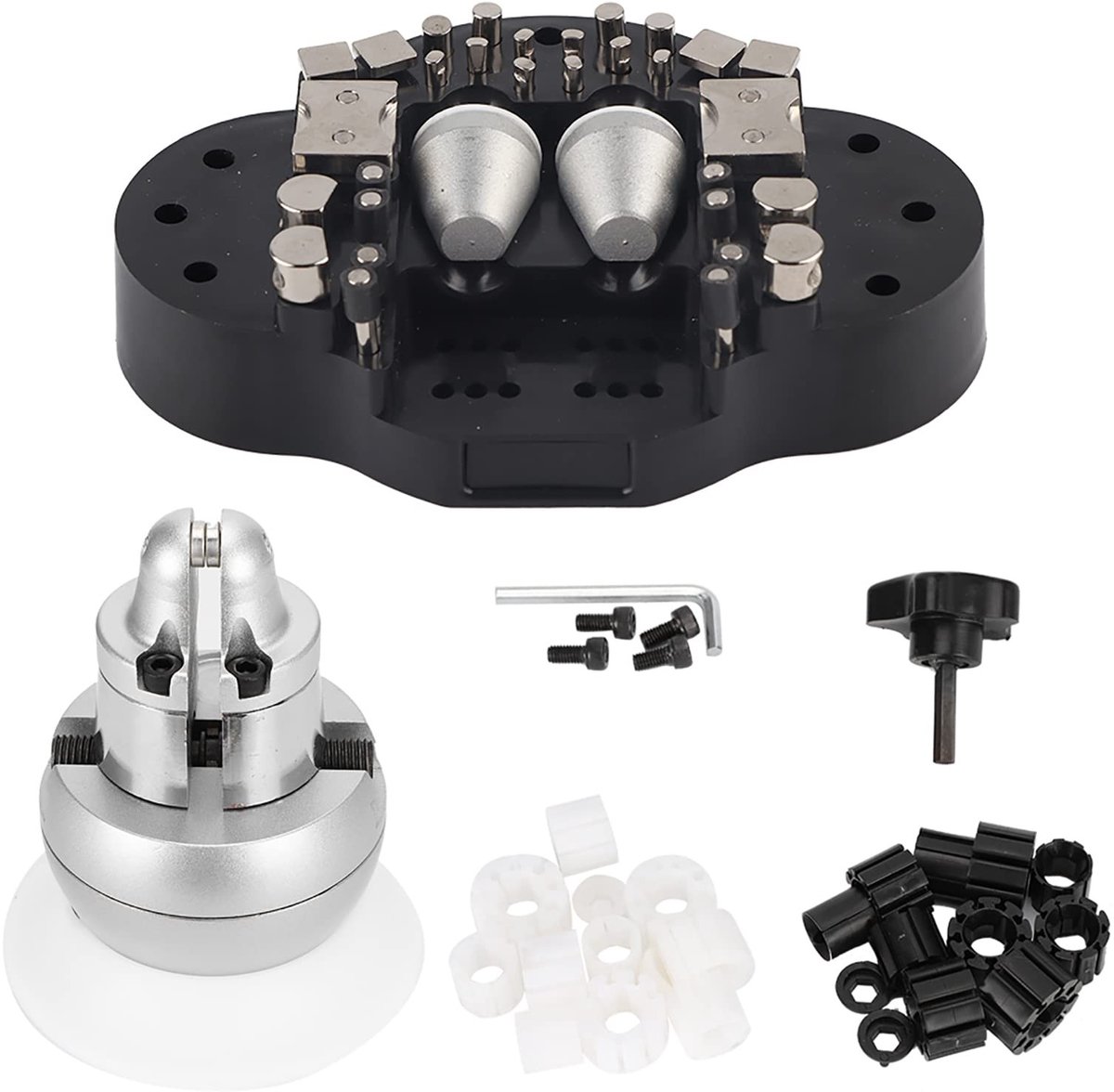 Dailygoods- Graveur Tool - Sieraden Graveren - Bankschroef Bevestigingsblok - Universele Rotatie Basis - Ball Bankschroef - Hoogwaardige Kwaliteit - Graveermachine