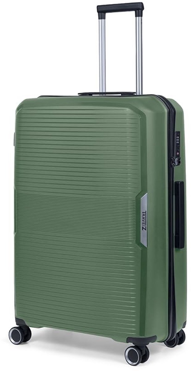 Dailygoods- Reiskoffer Lichtgewicht 105 ltr - Grote Koffer 78 cm - Harde Schaal - TSA-slot - 360° Zwenkwielen - Verstelbare Trekstang - Bagage
