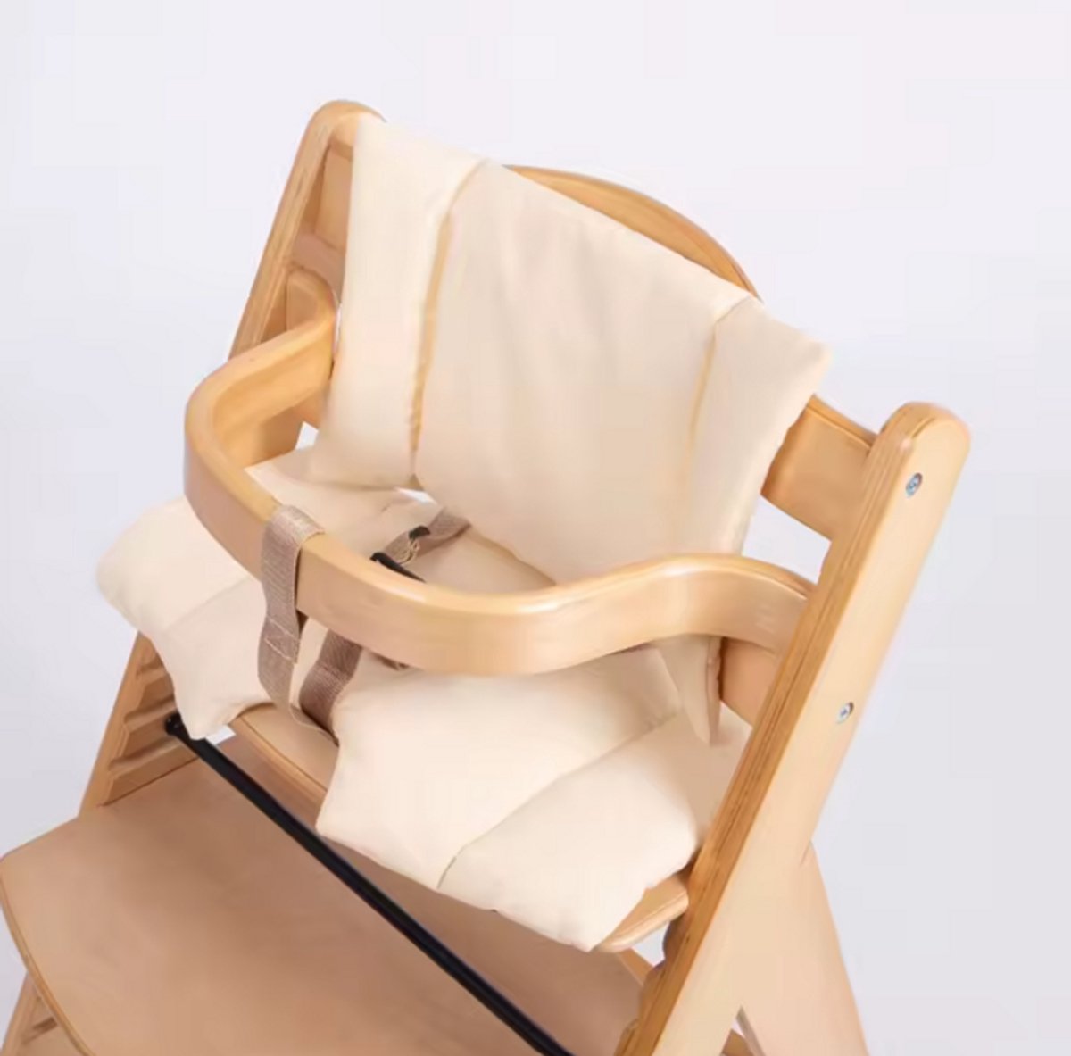 Stoelverkleiner beige - stoelverkleiner houten kinderstoel - kussenset - kinderstoel verkleiner