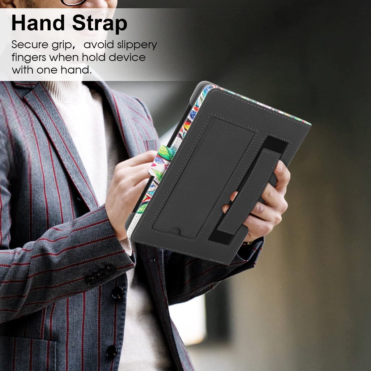 Dailygoods - HoYiXi Universele hoes voor 6,8", 7" e-book readers, compatibel met Kindle Paperwhite 2024-2019/Kobo Clara HD/Kobo Clara 2E, leren standaard, beschermhoes voor 6-6,8 inch pocketbook/Tolino/Sony – foto 3
