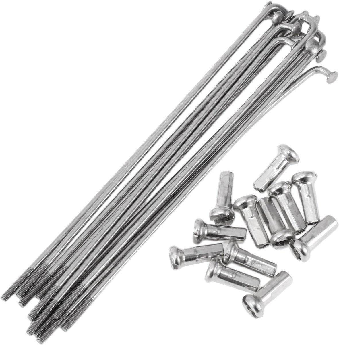Dailygoods - 12 set 14G fietsspaken 110 mm fietswiel spaken 304 roestvrij staal zilverkleurig