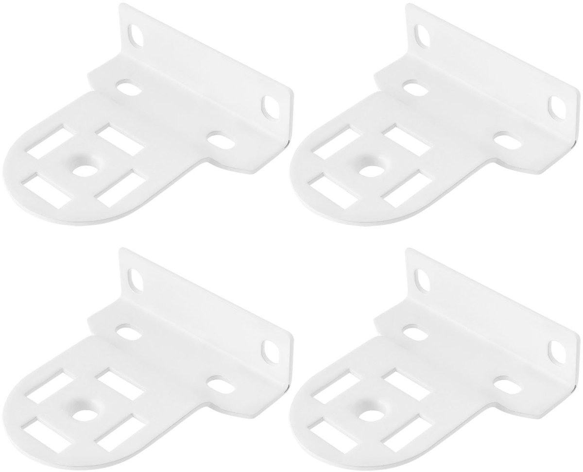 Dailygoods- Rolgordijnbevestigingsbeugels 4x - Aluminiumlegering - Compatibel met 28mm/32mm/36mm/38mm buizen - Afmetingen 56mm x 60mm - Duurzaam - Wit - Rolgordijnfittingen