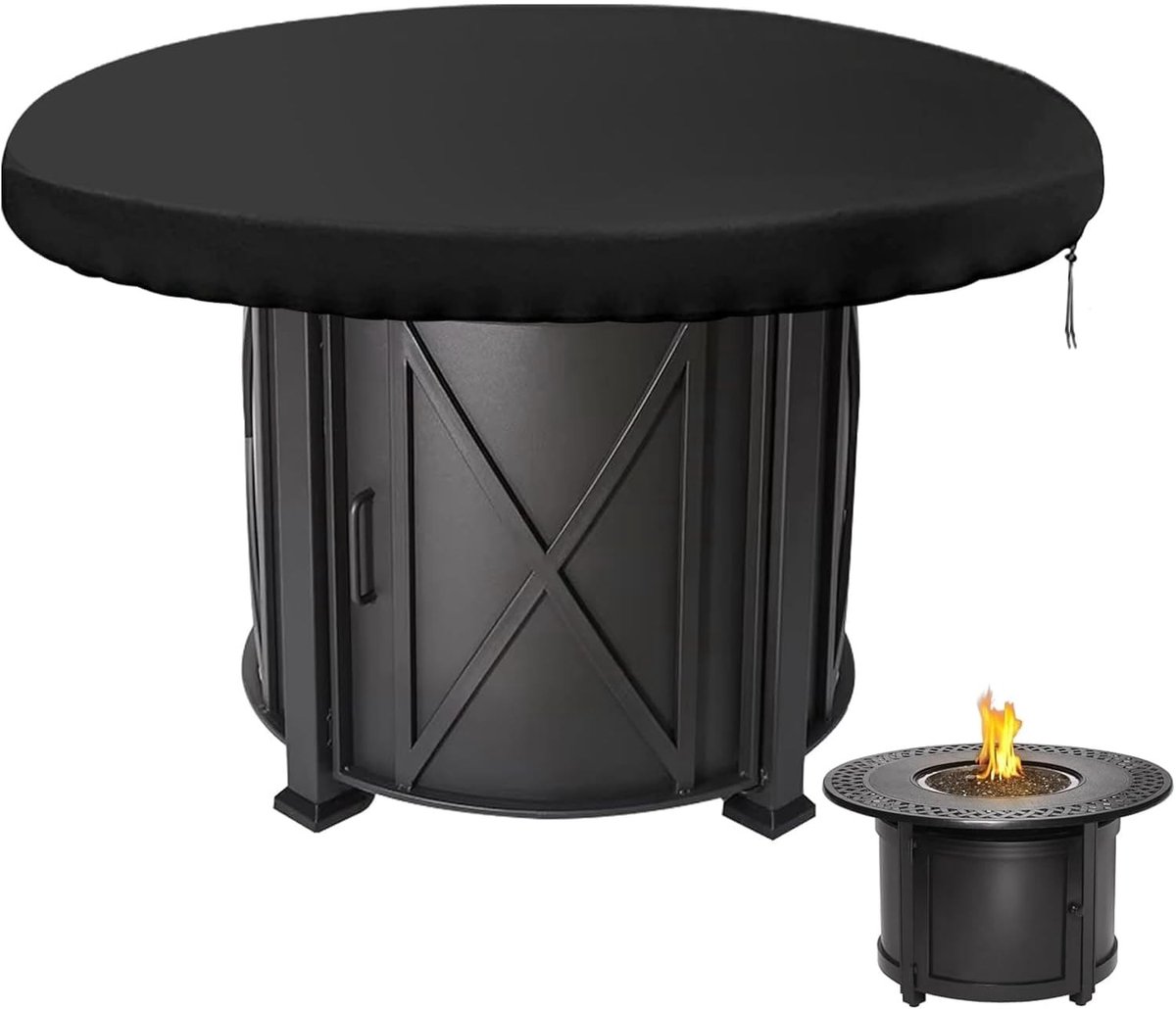 Dailygoods- Grillplaatbeschermhoes Waterdicht - 420D Oxford - Antistof - UV-bestendig - Ronde Afdekking - 100 Cm - Bakplaathoes
