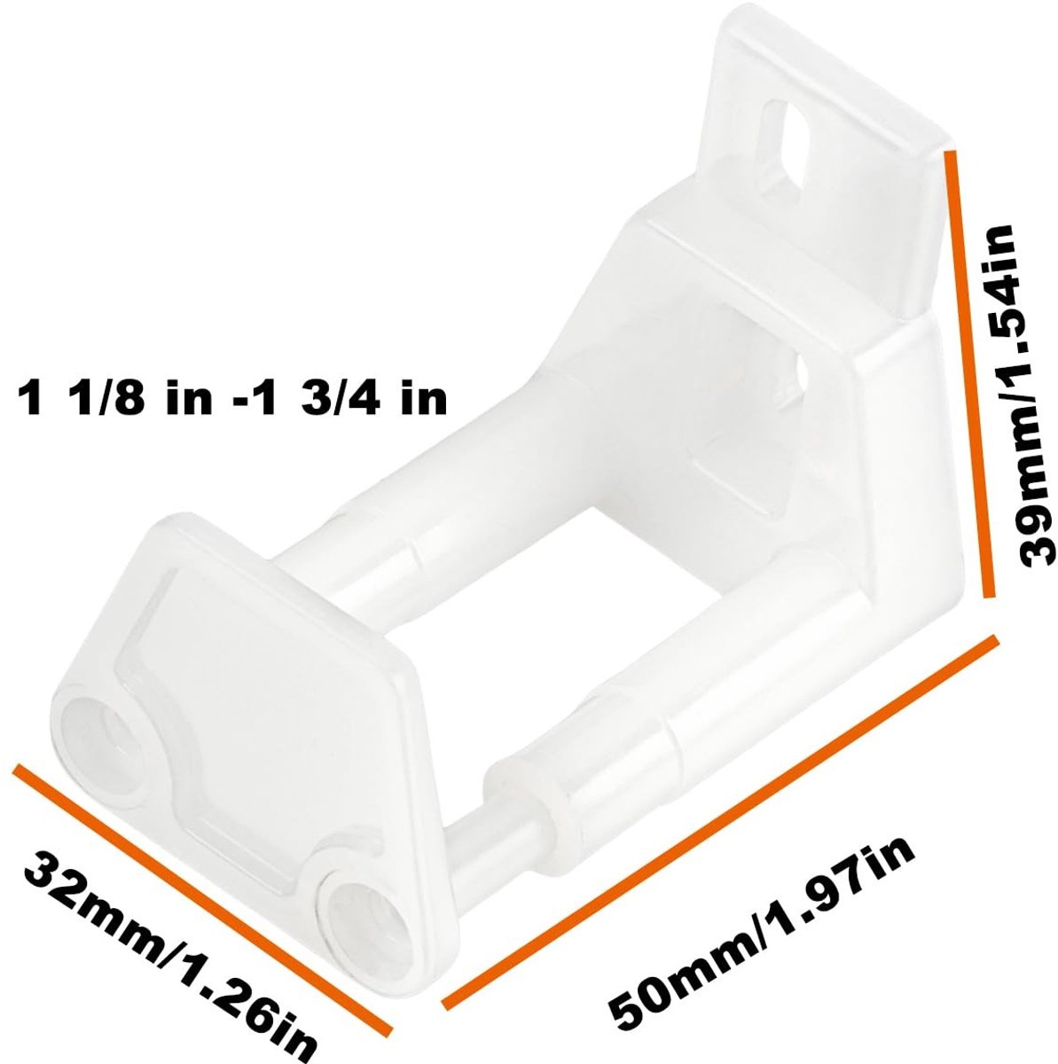 Dailygoods- Schuifdeur Gids 4 Stuks - Deurgeleider Koelkast - Vloergeleider - Deurgeleider Schuifdeur - Antizwaai-apparaat - Verstelbaar voor Deuren 1 1/8 tot 1-3/4 Inch