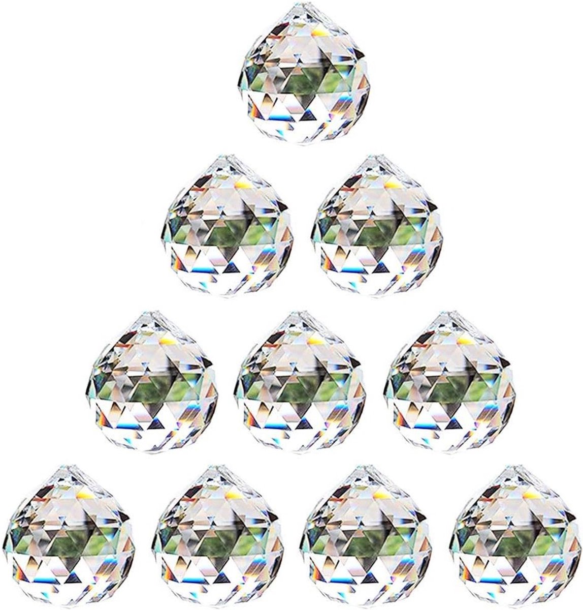 Transparante Kristallen Bol Prism - Hangende Zonlichtvanger voor Plafondlampen, Feng Shui