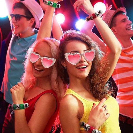 Solidchoice- Zonnebril Roze Hartvormig - Verjaardag Zonnebril - Cat Eye Zonnebril - Feest Zonnebril - Lichtgewicht - Duurzaam Montuur - Feestzonnebril van Solidchoice — afbeelding 5