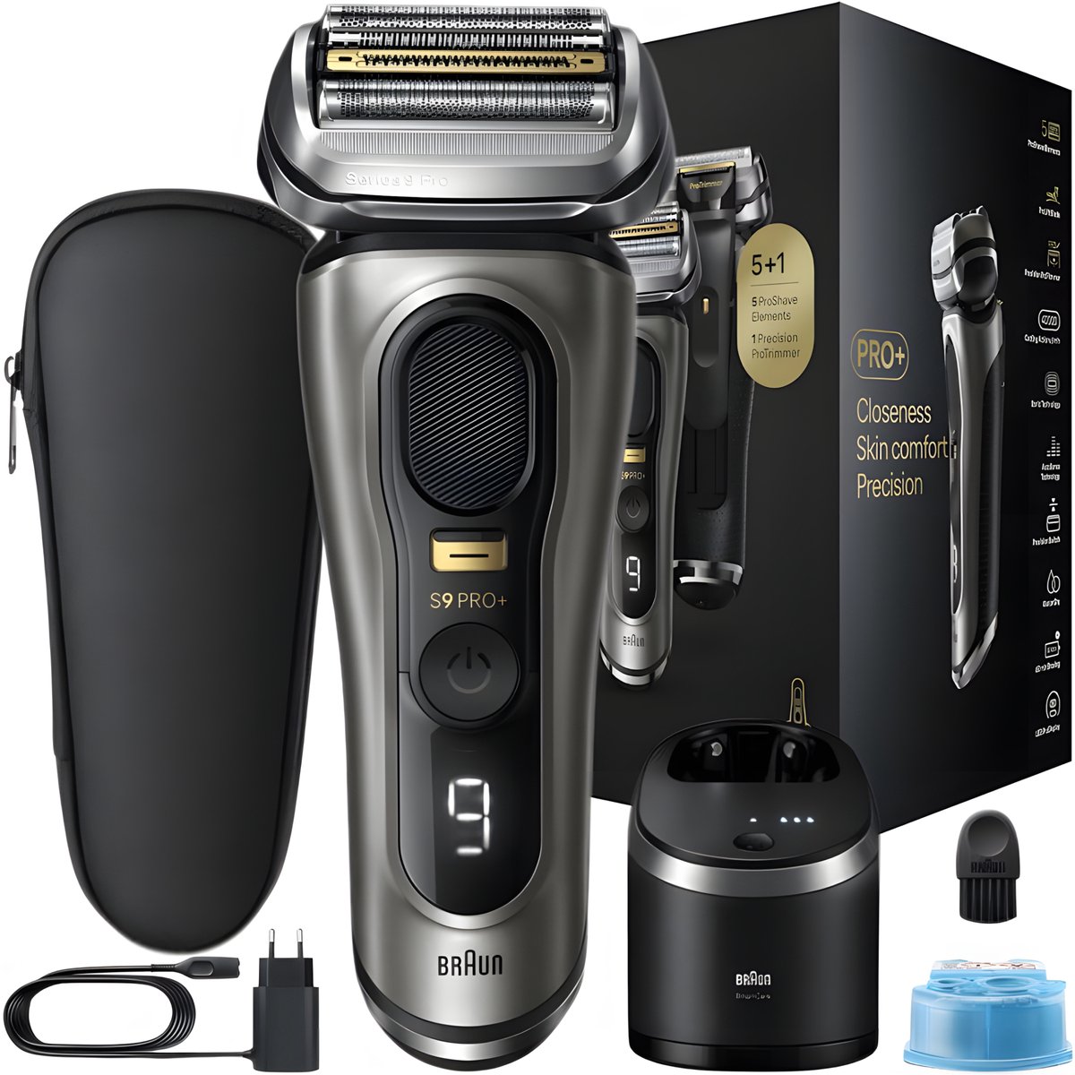 Braun Series 9 Pro+ 9567cc Elektrisch Scheerapparaat - SmartCare Station - Wet & Dry - Reisetui