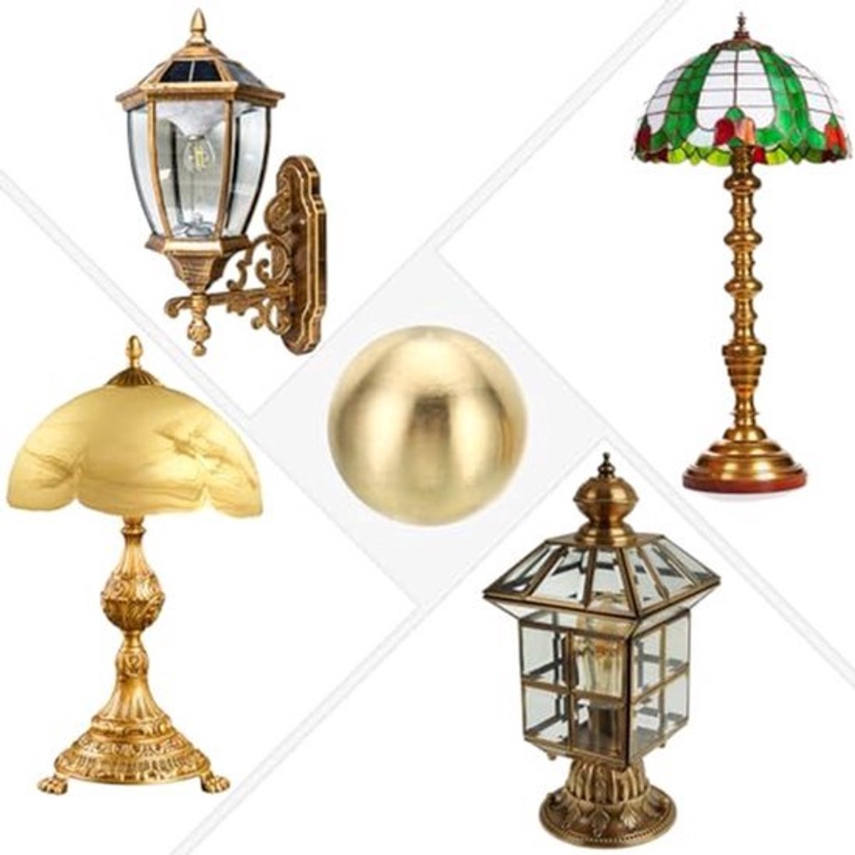 Finials Kapknop 25 mm - Set van 4 Massief Messing - Decoratieve Schroefkapmoeren voor Tafel- en Staande Lampen
