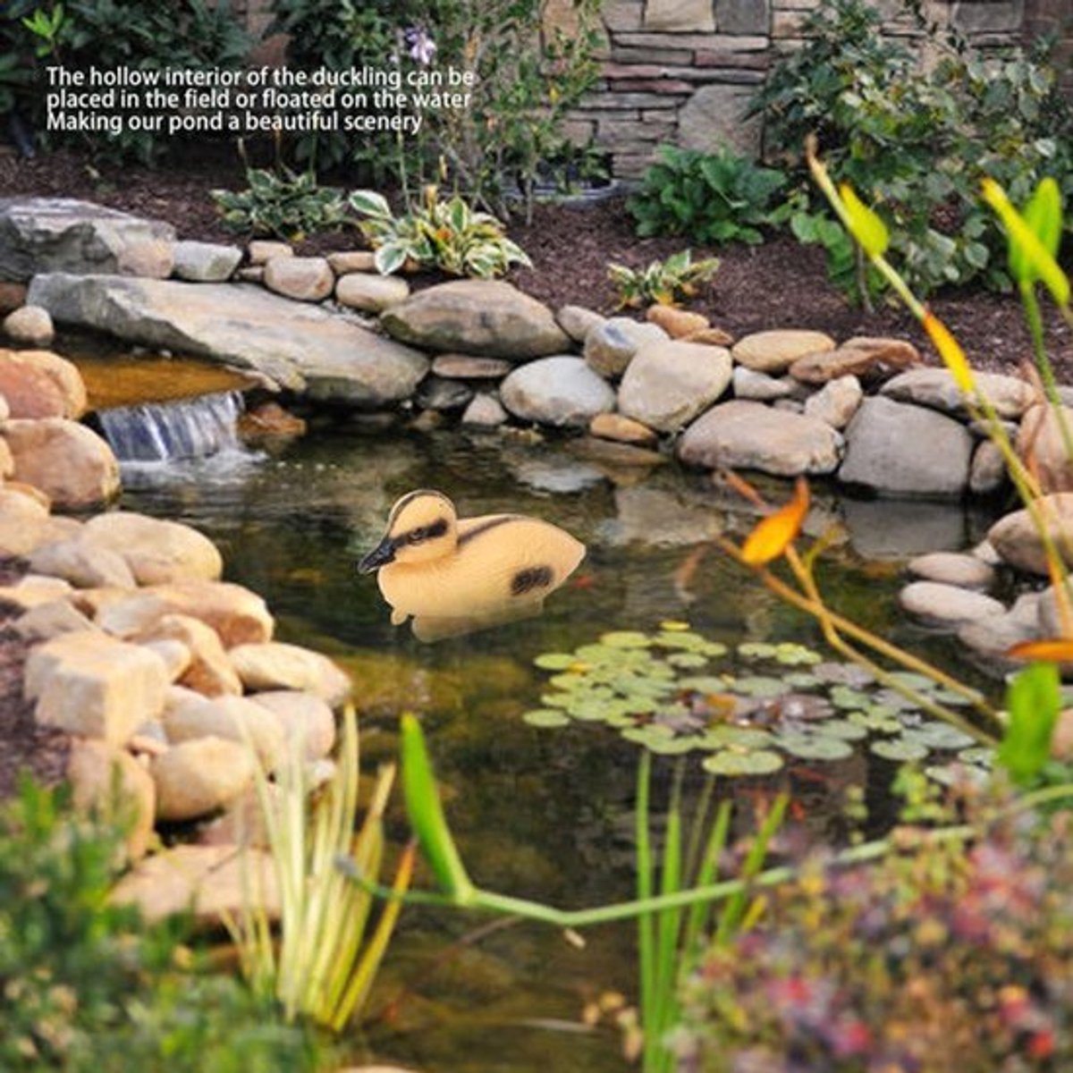 "Set van 3 Drijvende Eenden Decoratie Gele Eendjes Realistische Plastic Eenden Beeldjes Vijver Decoratie voor Tuin Vijver Waterfontein"