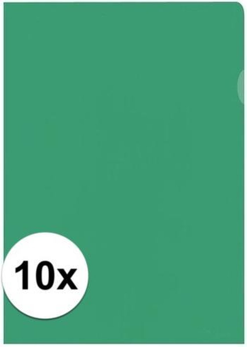 10x Dossier d'insertion vert A4 format 21 x 30 cm - Fournitures de ...