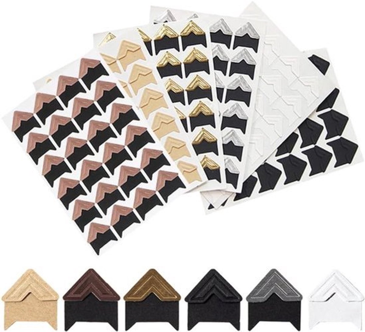 Zelfklevende fotohoeken - 432 stuks