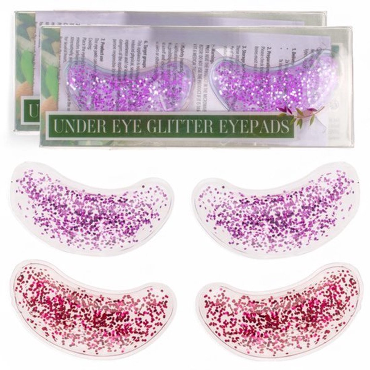 Onder Ogen Glitter Oogpads - Koelende Herbruikbare Pads voor Ontspanning - Set van 2