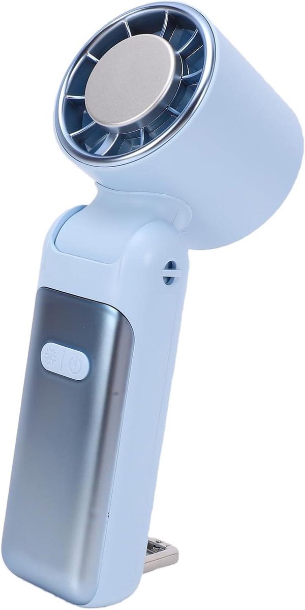 Handventilator - Draagbare Koeler - Persoonlijke Koeling - 6 Snelheden - 4000 mAh Batterij - Blauw