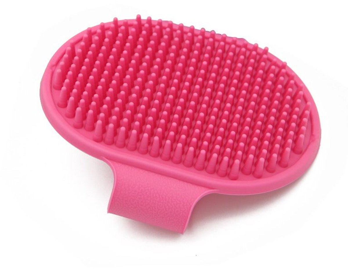 Uitkam- en massageborstel voor honden 13 cm, Roze