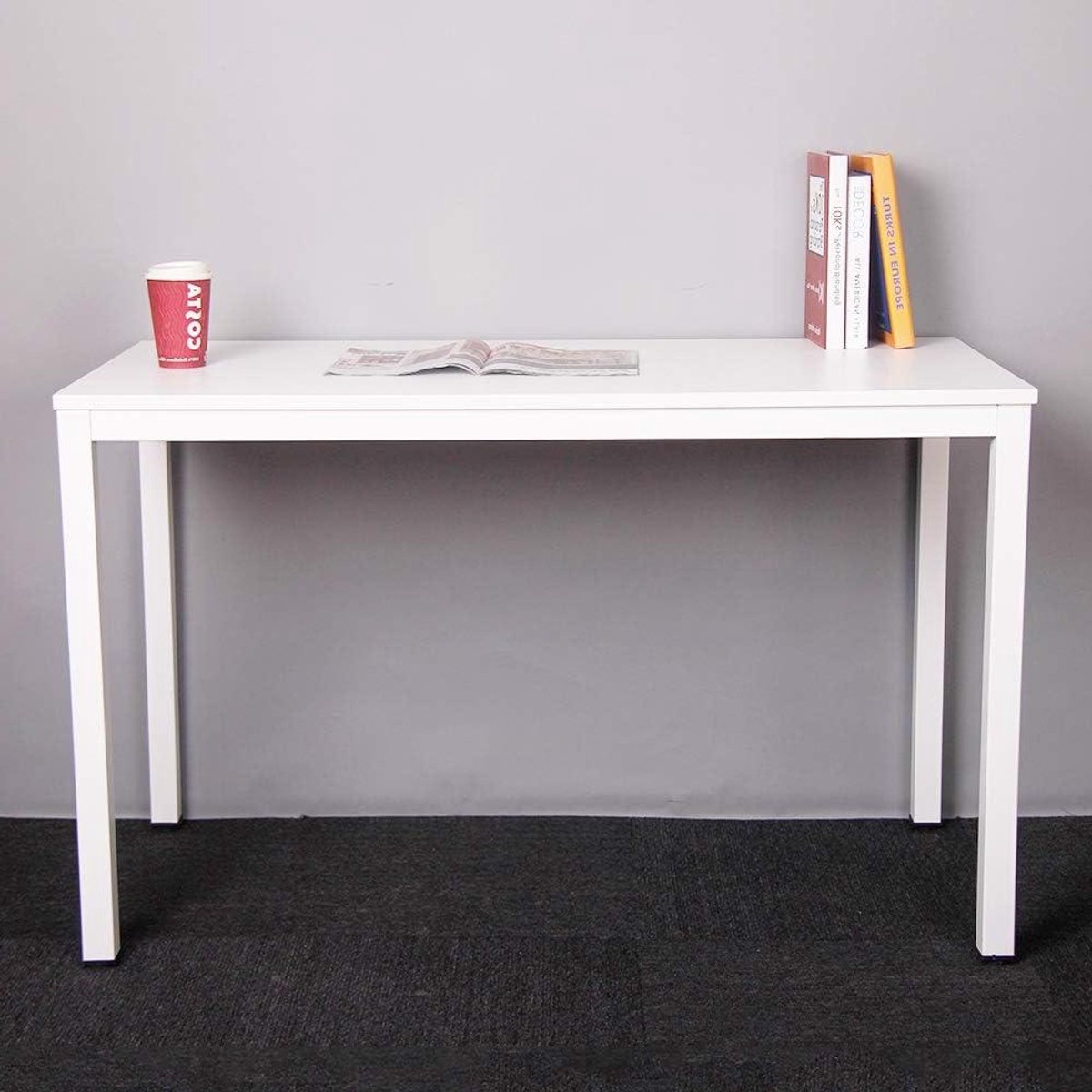Bureau Werktafel - Kantoor Meubel - Thuiswerken Productief - Verstelbare Poten - 120 x 60 cm - Wit