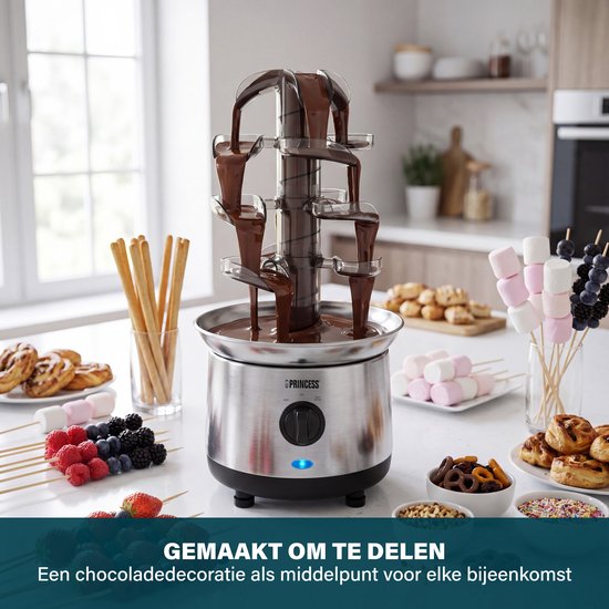 Princess 293000 Chocoladefontein - Chocolade fondue - Cascade 4 Lagen - Warmhoudfunctie — afbeelding 4