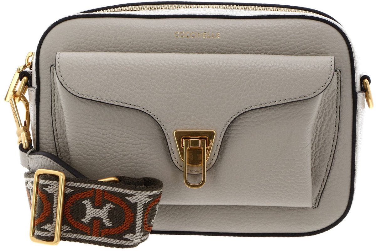 COCCINELLE Leren schoudertas Beat Soft Ribb Crossbody Bag Grained Leather Eucalipto groengrijs