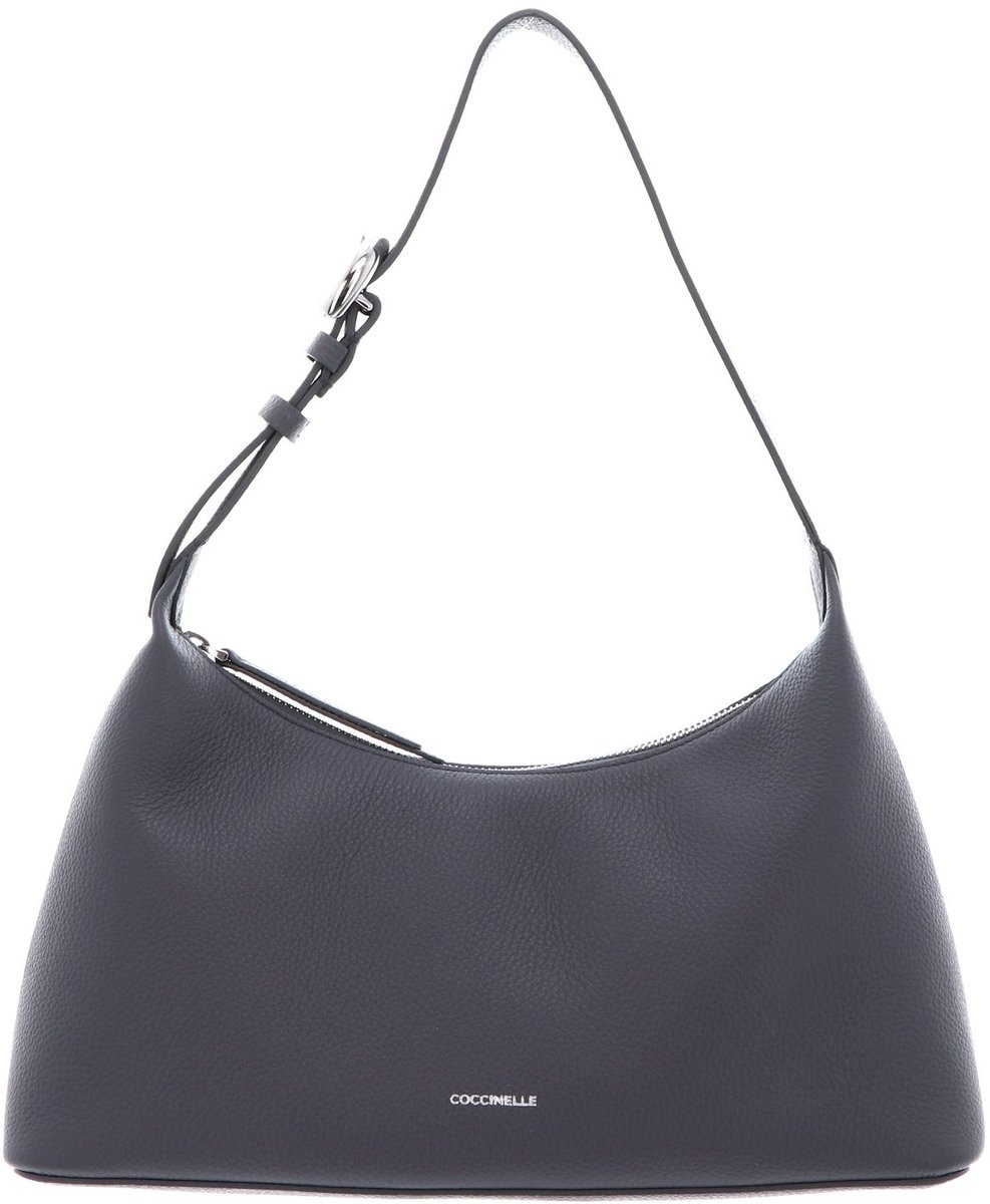 COCCINELLE Leren schoudertas Fern Handbag Grained Leather Stove blauwgrijs