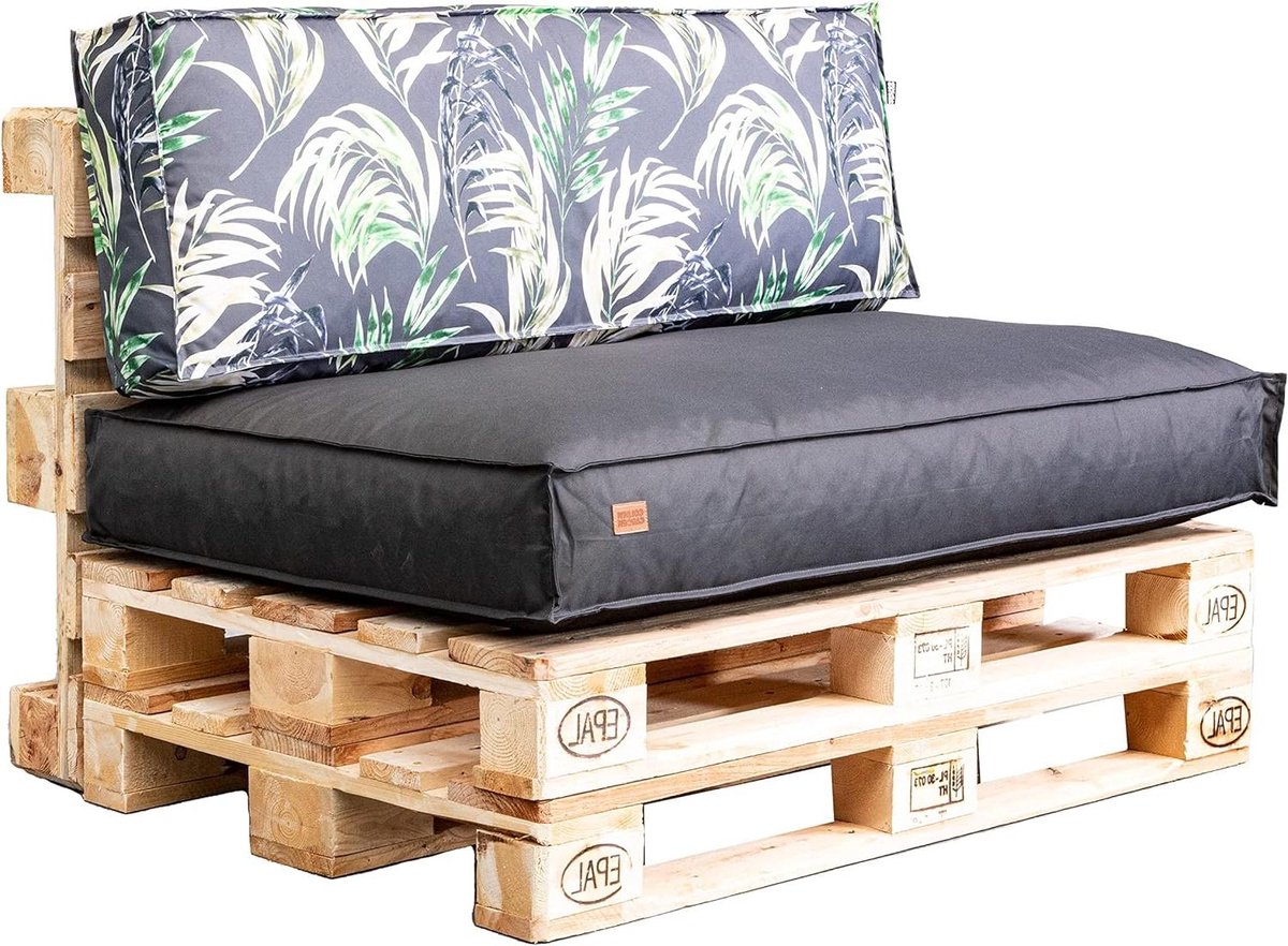 Palletkussenset - Zitkussens en rugkussens - Comfortabel buiten zitten - Waterafstotend materiaal - 120x80x15 cm - Roze