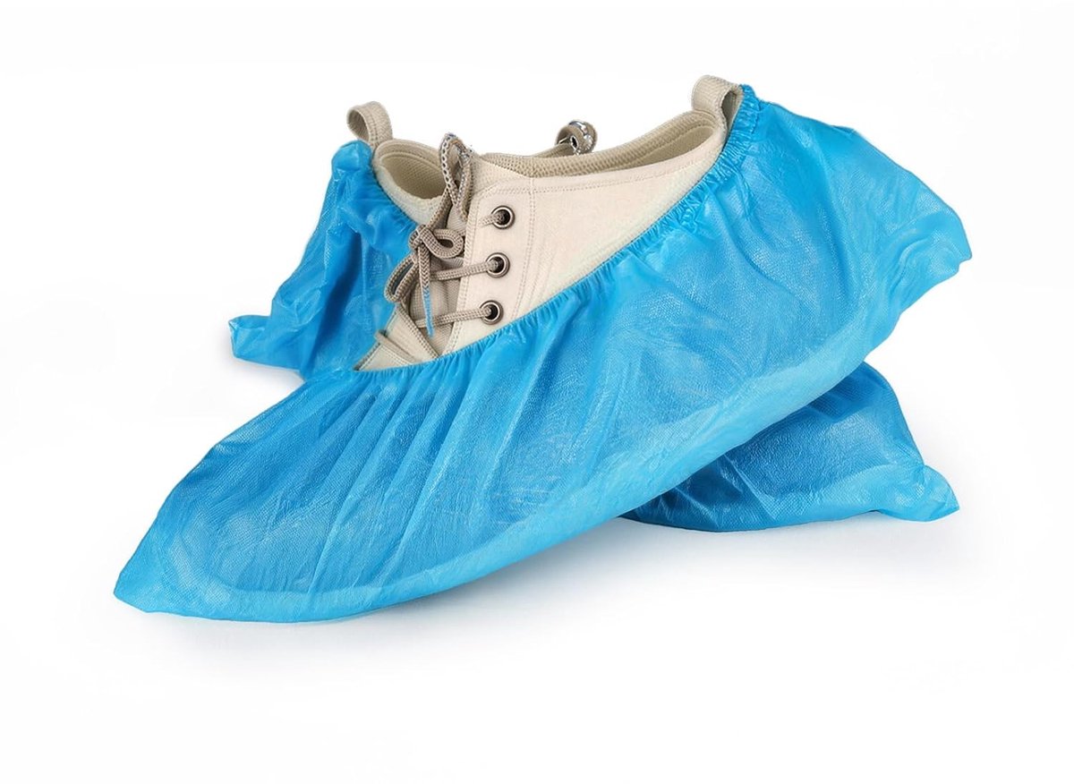 SnelShoppen - 100x Wegwerpschoenhoezen Waterdicht Antislip 3g CPE Materiaal Latexvrij Elastisch voor Huishoudens, Ziekenhuizen, Industrie, Hotels en E