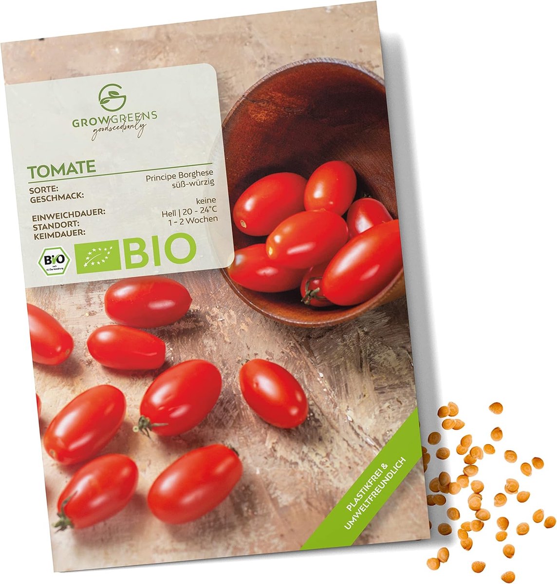 SnelShoppen - Biologische Tomatenzaden Principe Borghese - 10 Zaden - Aromatische Italiaanse Mini-Tomaten - Perfect voor Tuin, Balkon en Terras