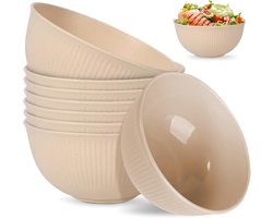 SnelShoppen - Müslischalen 8er Set - 680ml Onbreekbare Soepkommen, Herbruikbare Schalen, BPA Vrij, Plastic Gerechten voor Salades, Magnetron- en Vaatw