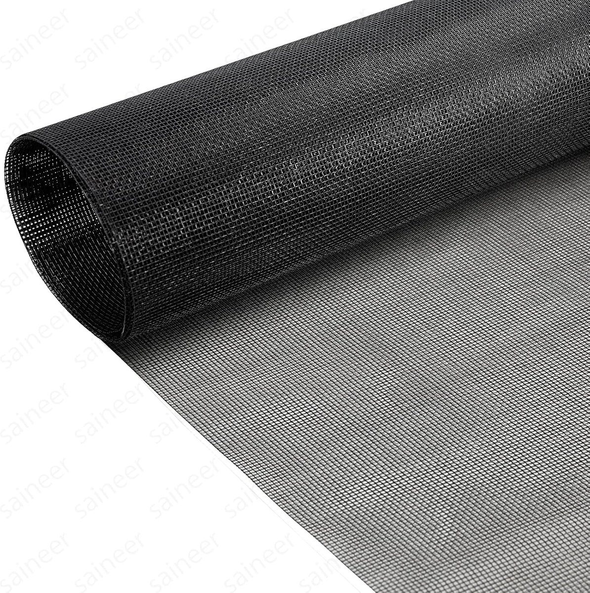 SnelShoppen - FLYZZZ Vliegenhor voor Venster, Duurzaam Insectennet 120x300 cm, Zwart Glasvezel, Muggenbescherming voor Raam en Deur