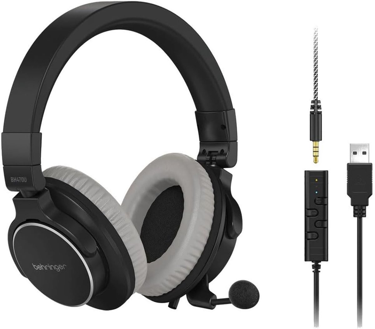SnelShoppen - High Quality Stereo Koptelefoon met Afneembare Microfoon en USB Kabel - Ideaal voor Thuiswerken, E-learning, Muziek en Gaming - Uitsteke