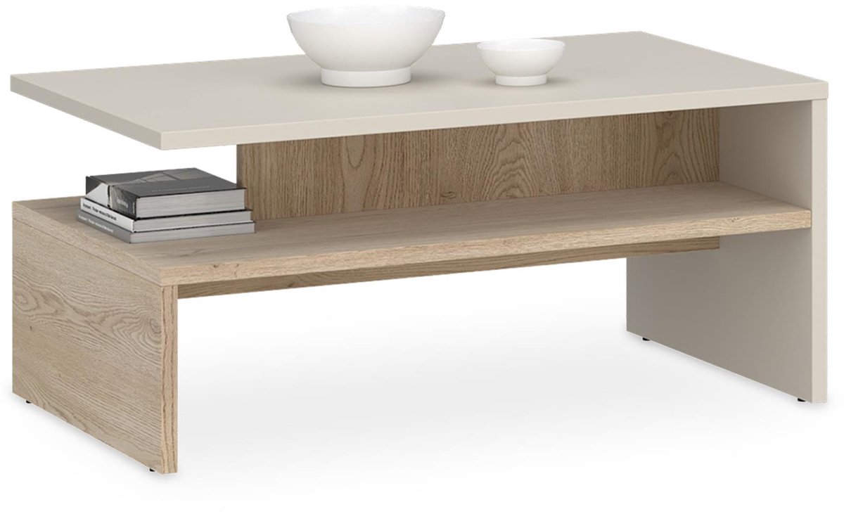 Salontafel PAULINA 90 x 60 cm – Kasjmir/Cremona-eiken