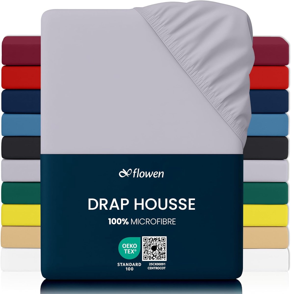 SnelShoppen - Fitted Sheet 160x200cm Lichtgrijs Hoogwaardige Dubbele Microfiber Anti-Huisstofmijt Hypoallergeen Zacht en Ademend Met Hoekelastieken Vo