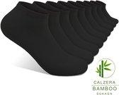 Chaussettes basses en Bamboo Calzera Premium - Lot de 9 paires - Durables - Ultra douces, respirantes et sans coutures - Comfort ultime - Femmes et hommes - Zwart - Tailles 43-46