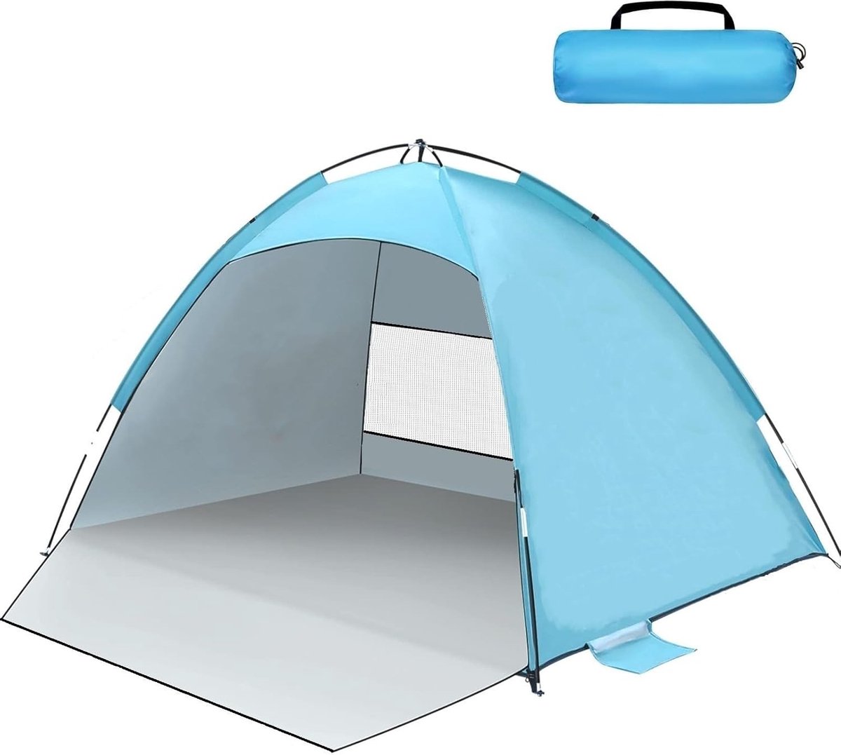 SnelShoppen - Strandtent voor 2-3 Personen met UPF 50+ Zonnebescherming, Lichtgewicht Pop-up Beach Tent voor Camping en Familie Evenementen, Beschutti