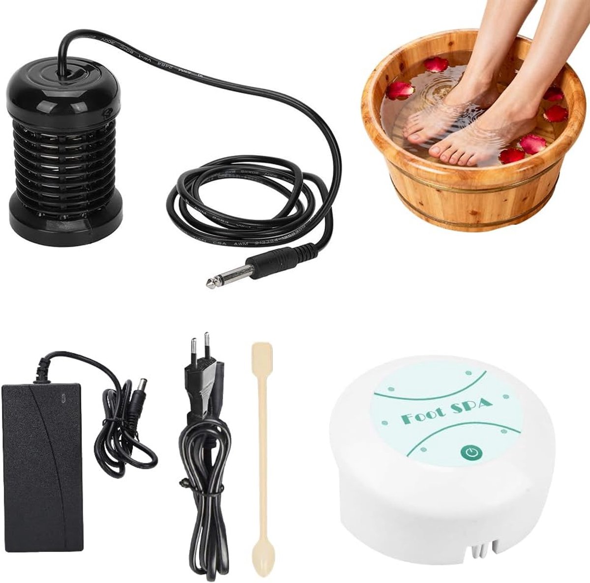 SnelShoppen - Ionic Foot Bath, Draagbare Voet Spa, Detoxificatie & Reiniging, Ion Spa Detox Machine (Geen Bakje) voor Thuisgebruik