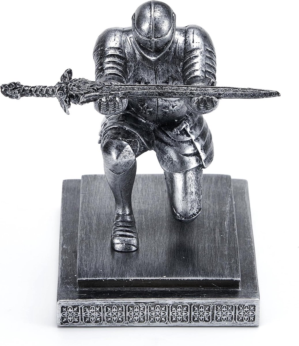 SnelShoppen - ThreeH Knight Penhouder - Magnetische Resin Ornamenten - Desk Decoratie - Creatieve Pennen Organizer - 15x10x15 cm - Perfect voor Thuis