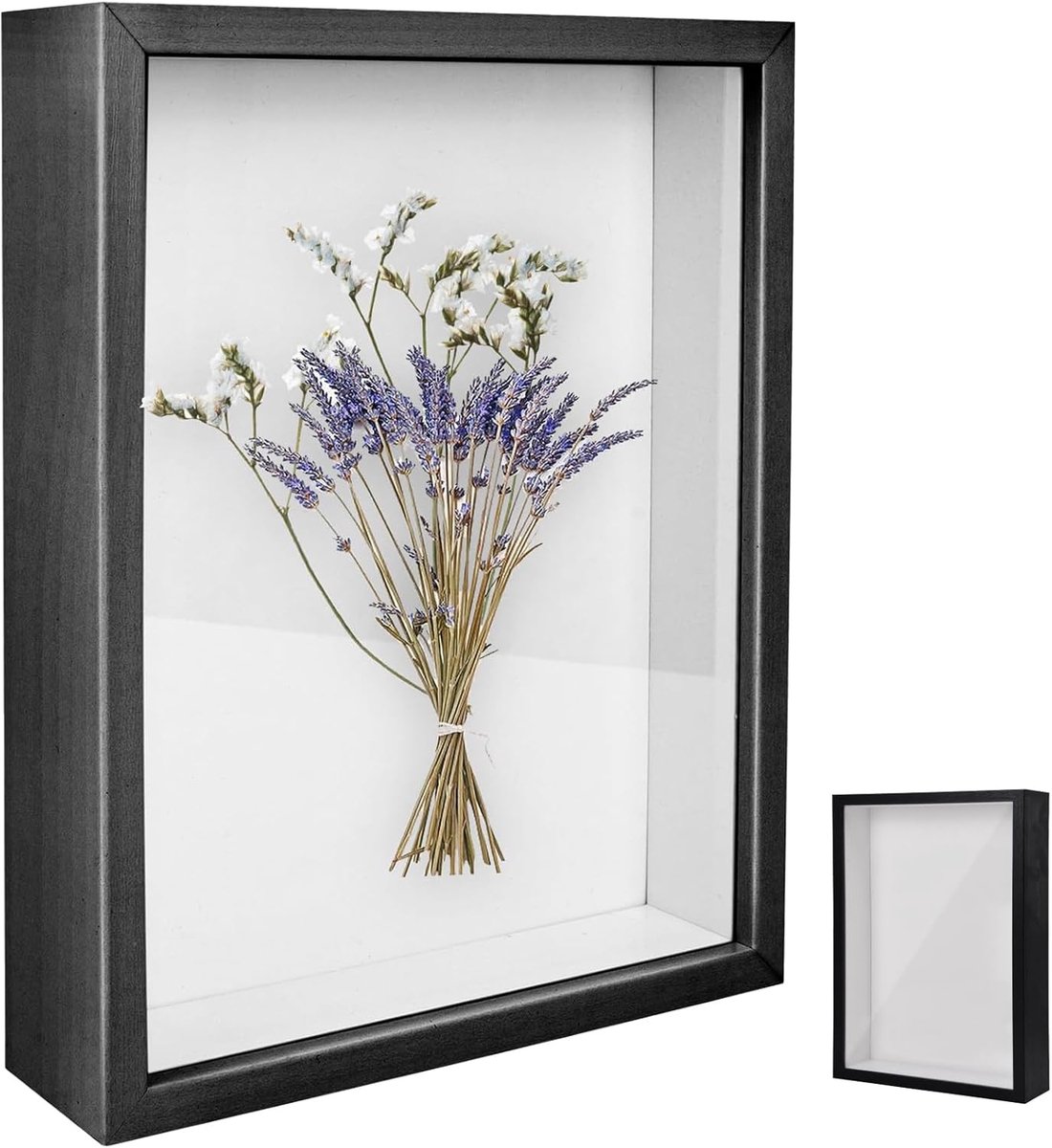Diepe Fotolijst 21x30 cm - 3D Objectenlijst - 3 cm Diep - Zwart - Voor Droogbloemen en Creatieve Projecten