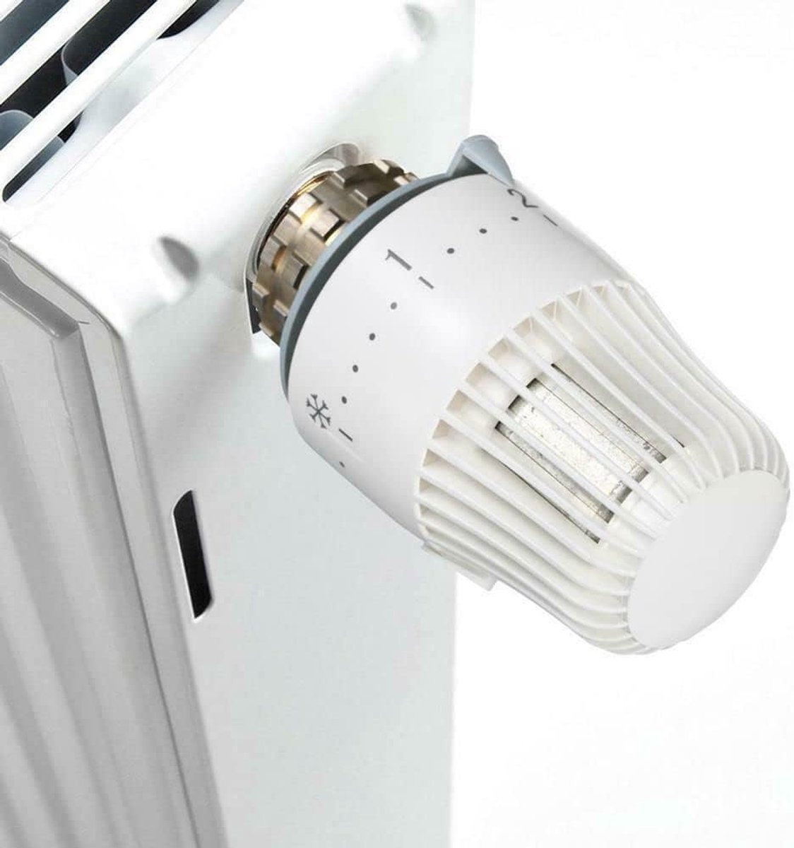 SnelShoppen - Thermostaatkop 2Pcs Radiator Ventiel Koelventiel voor Thuis en Kantoor, M30x1.5, Temperatuurregeling 6-28°C, Wit, Geschikt voor Radiator