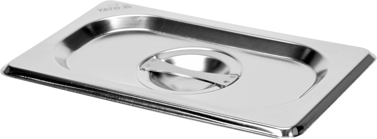 YATO Professioneel Gastronorm Deksel GN 1/9 – Hoogwaardig RVS 201 – Matte Afwerking – Temperatuurbestendig -40°C tot +300°C – Duurzaam GN Deksel voor Horeca & Catering