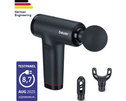 Beurer MG 89 CompactPower Professionele Massage Gun – Diepe Spiermassage – 10 mm Slagdiepte – 5 Snelheden – 3 Opzetstukken – USB-C – Stil – Spierherstel & Ontspanning – 3 Jaar Garantie
