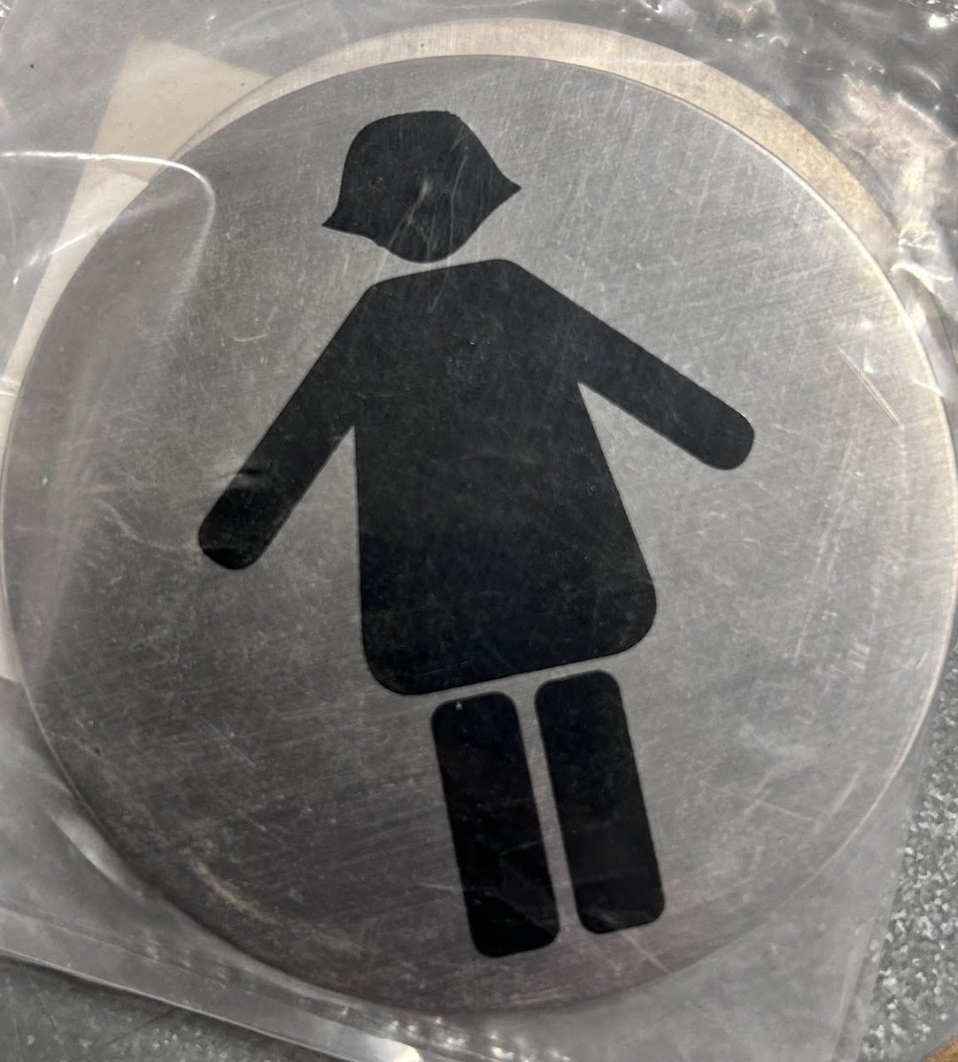 Deurbord zelfklevend pictogram vrouw Yale