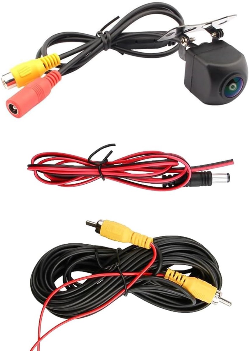 SnelShoppen - AHD Achteruitrijcamera HD Compact Voor Voertuigen - Weerbestendig, 4x4,5x2,3 cm, 1 m Stroomkabel, 6 m Verbindingskabel - Perfect Voor Au