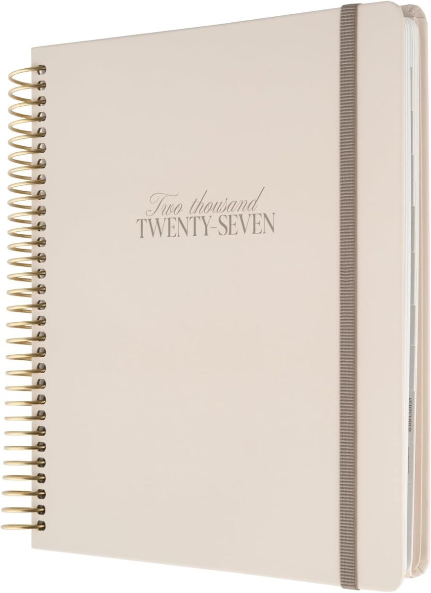 SnelShoppen - Academische Agenda 2026-2027 Weekoverzicht - Powder Pink | Mid Year Planner 2026 2027 | Weekplanner Bureau | Aesthetic Stationery Cadeau