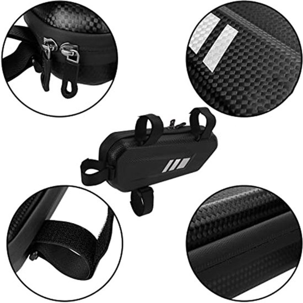 Motorfiets Zadel Tas, 2L Motorfiets Zadel Tas Hard Shell Zij Hangende Tas Motorfiets Zadel Tas Zwart