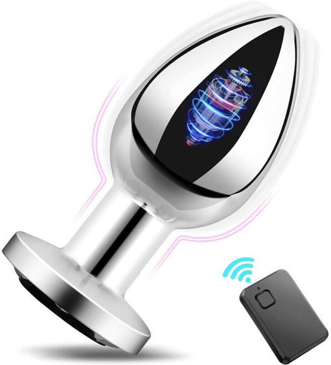 Draadloze anale vibratorplug van roestvrij staal met dildo, prostaatmassage en speeltjes voor vrouwen en mannen
