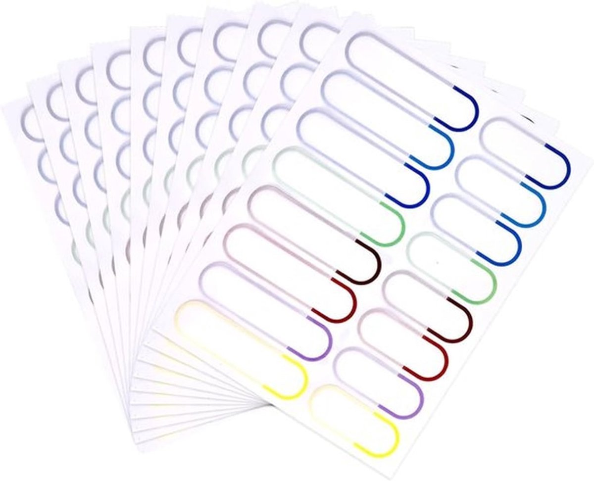 80 stuks waterdichte etiketten, zelfklevende flessenetiketten, herbruikbare gepersonaliseerde naambordjes, naamstickers voor verzegelde flessen, zelfklevende etiketten (10 vellen, stijl 2)