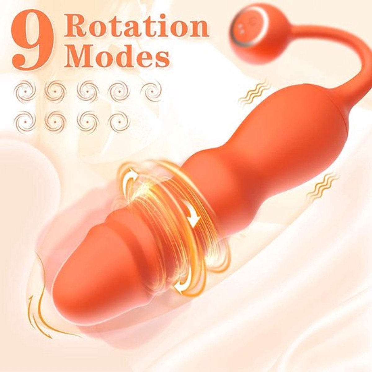 Rotatie-Vibrator-Anale-Buttplug-G-Punt-Dildo-Vagina-Clitorale-Stimulator-Speelgoed