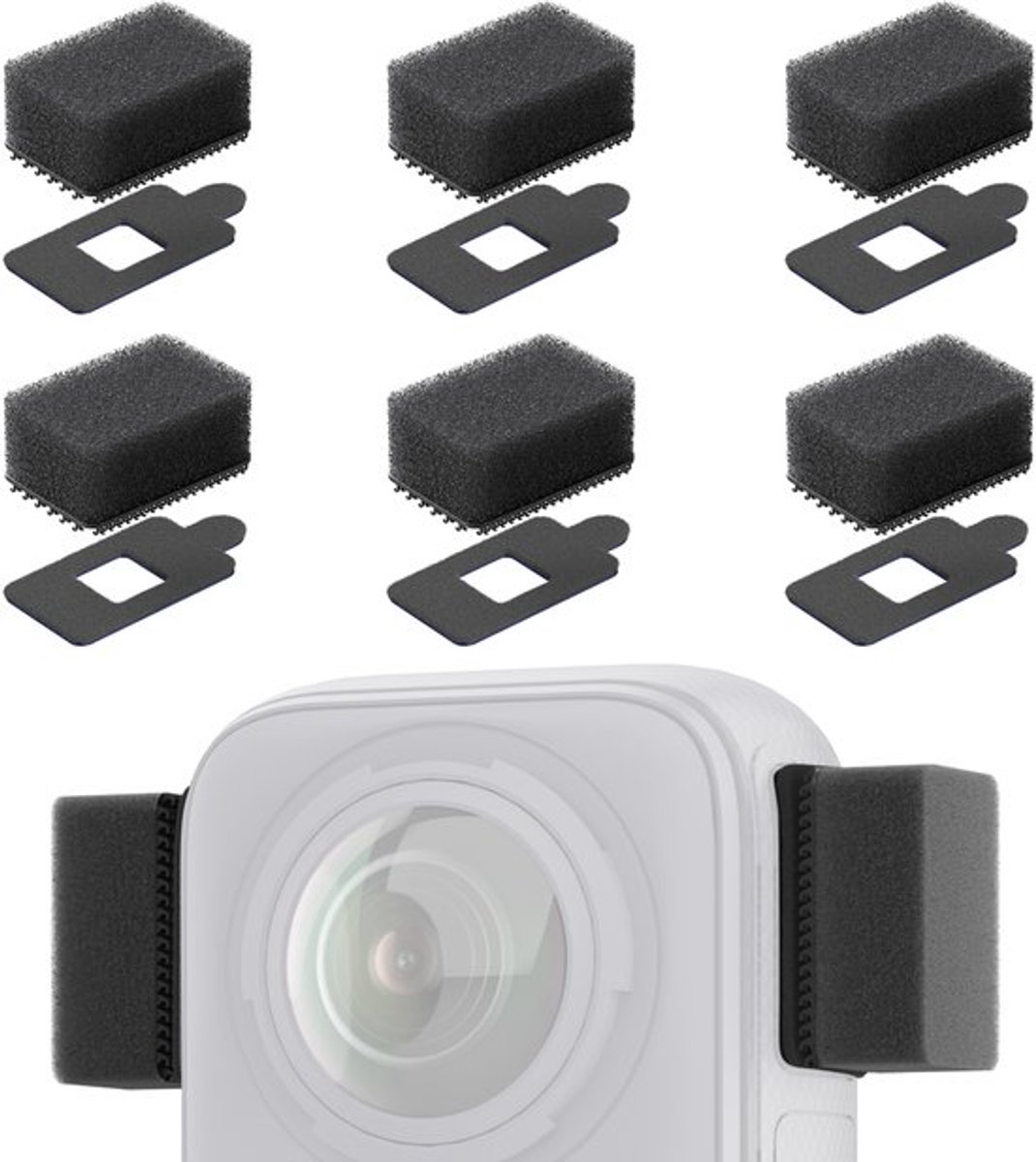 Geschikt voor paar windvangers met geluidsreductie van schuimrubber Geschikt voor de Insta360 X3 X4-camera
