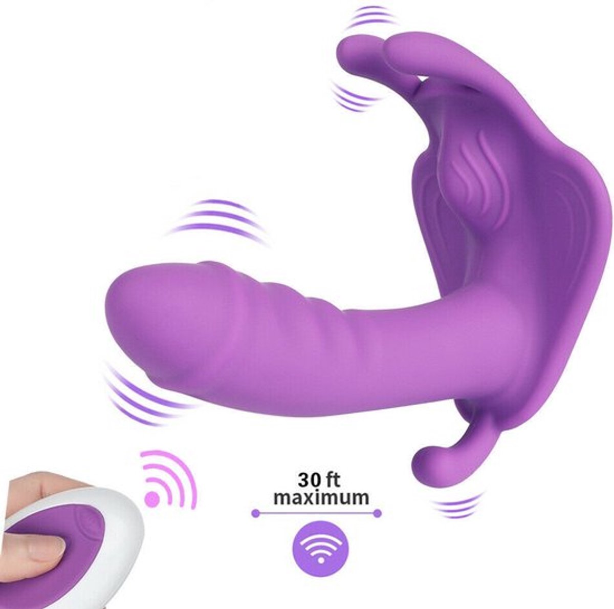 Afstandsbediening-Dildo-Draagbare-Massage-Vibrator-Vrouwen-G-spot-Clitoris-Anaal-Speelgoed